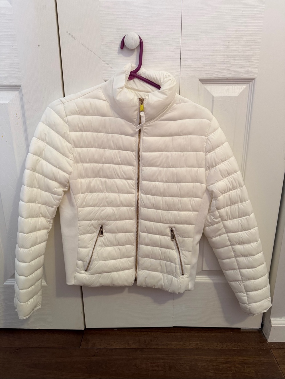 Fashion Nova White Quilted Puffer Jacket